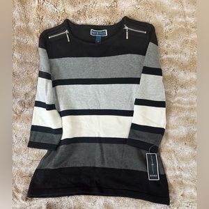 Knit workwear with zipper detail. NWT